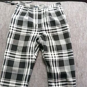Black and white plaid pants dress pants